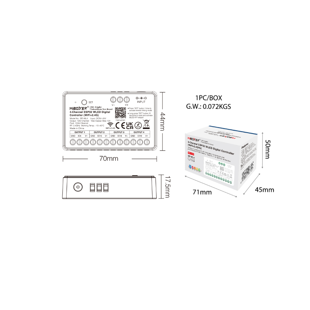 Miboxer SPIW5-4 5in1 SPI LED 컨 - Ws2812B 리뷰 및 가격