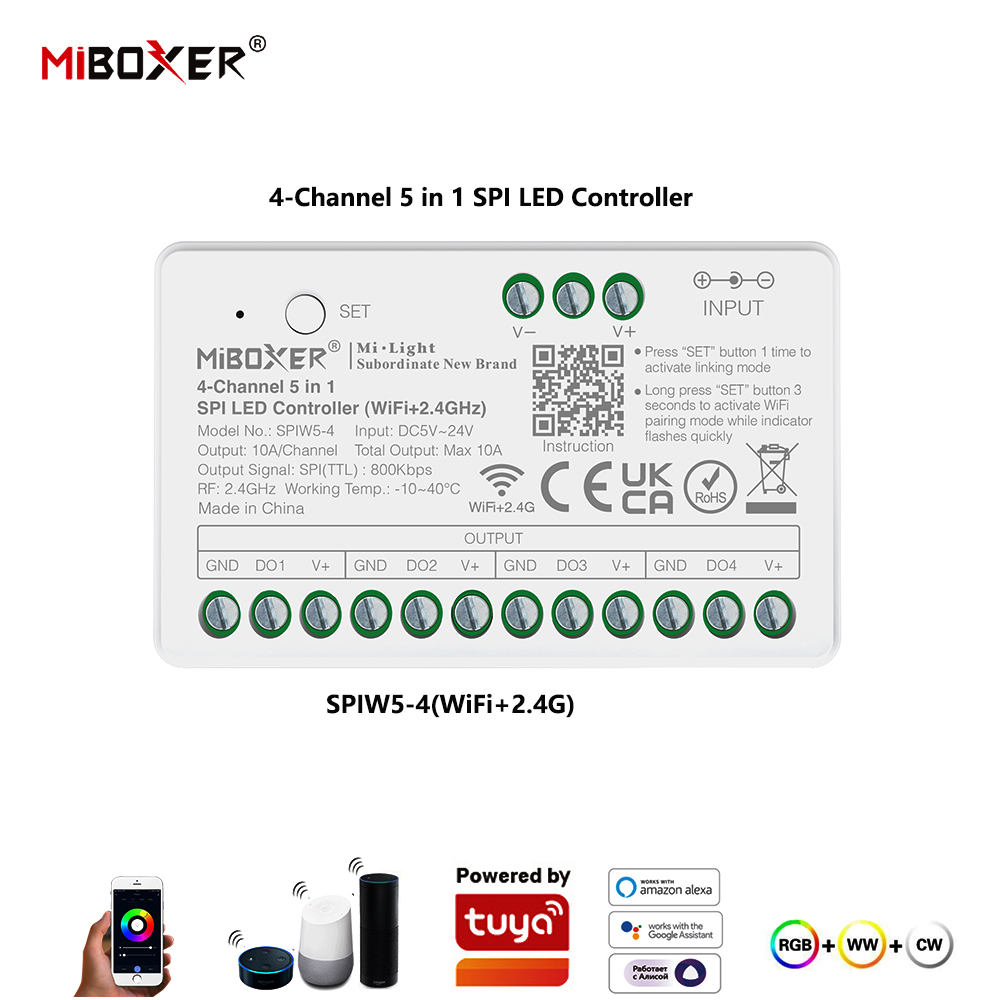 Miboxer SPIW5-4 5in1 SPI LED 컨 - Ws2812B 리뷰 및 가격