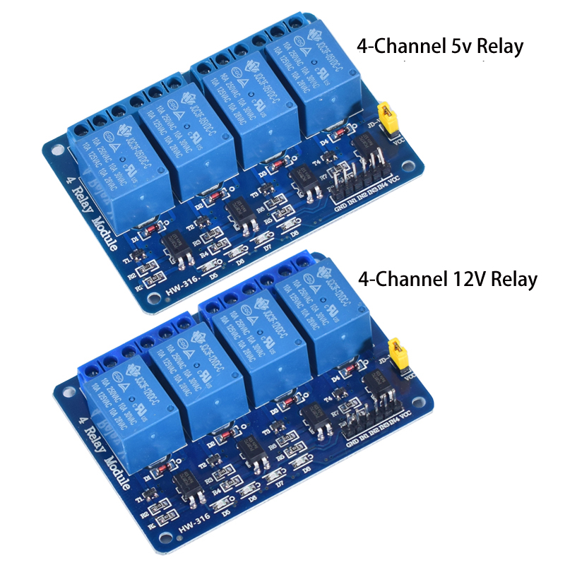 DC 5V 12V 24V 1 2 4 6 8 채널 릴레이 - Relay Module 4 Channel 리뷰 및 가격