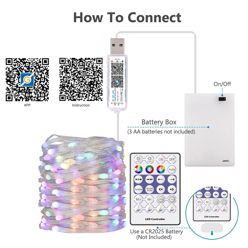 WS2812B LED 전구 스트링, 3AA 배터리 및  - Ws2812B 리뷰 및 가격