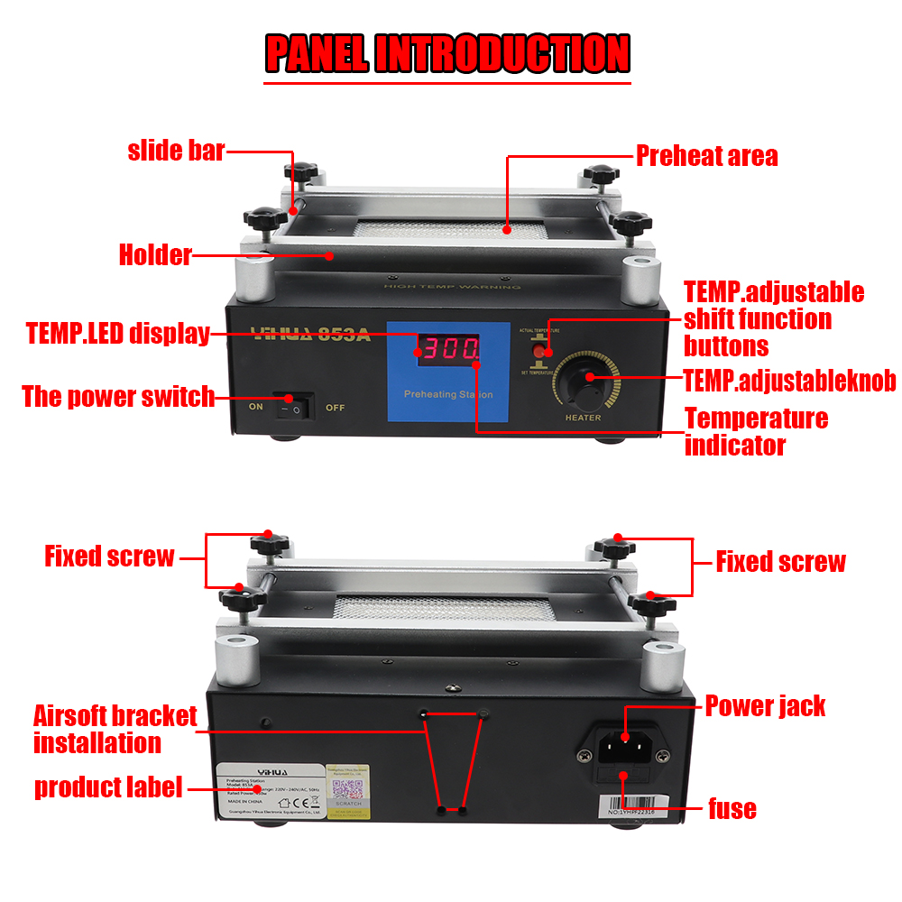 YIHUA 853A SMD BGA 리워크 납땜 스테이션 - Soldering Iron Temperature Probe 리뷰 및 가격