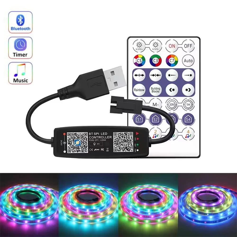 WS2812B 컨트롤러 블루투스 음악 픽셀 LED 스트 - Ws2812B Strip 5V 리뷰 및 가격