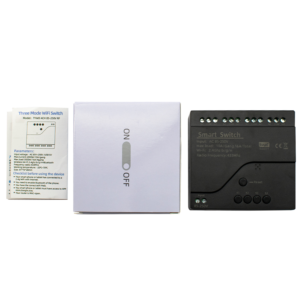 블랙 스타일 Tuya 4CH Wifi 스마트 가전 제어 - Relay Module 4 Channel 리뷰 및 가격