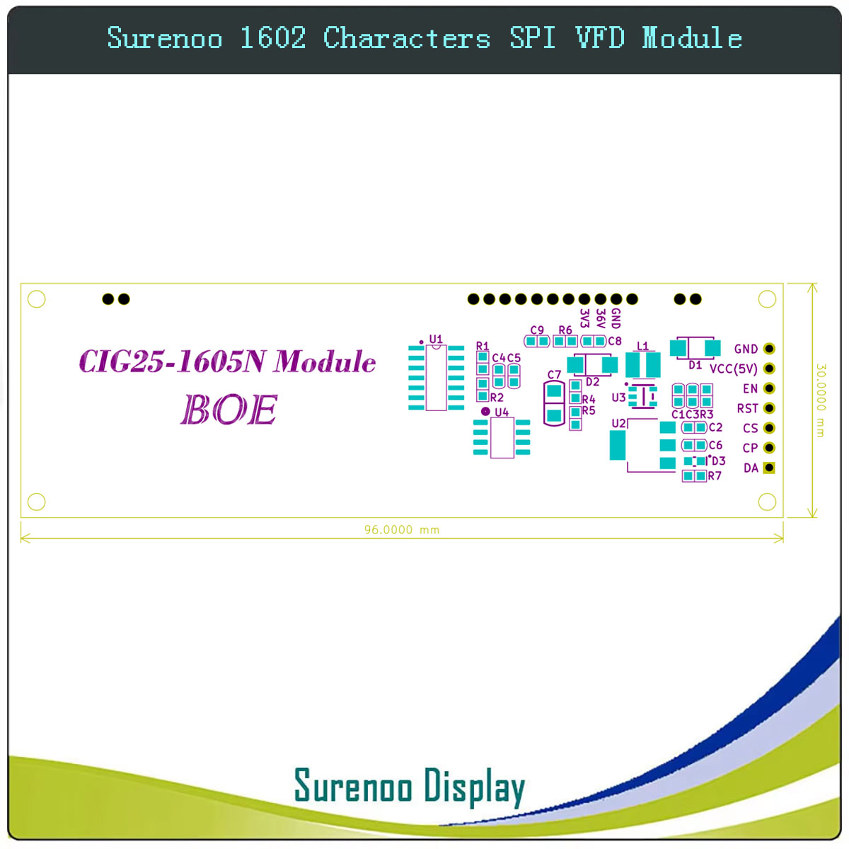 Surenoo 7P 직렬 SPI 1602 162 16X - Oled Display 0.96 리뷰 및 가격