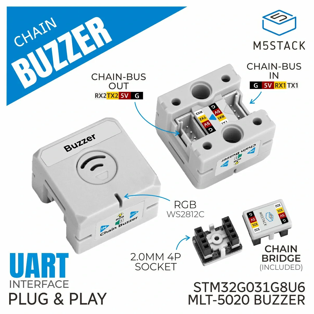 M5Stack 체인 부저 STM32G031 사운드 출력 - Buzzer Module 리뷰 및 가격